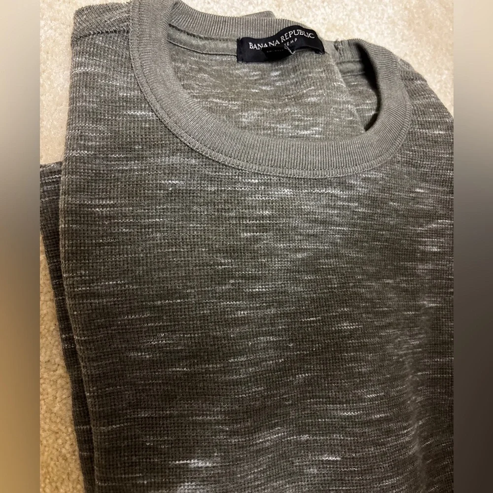 Men's Olive Green Heathered Long Sleeve